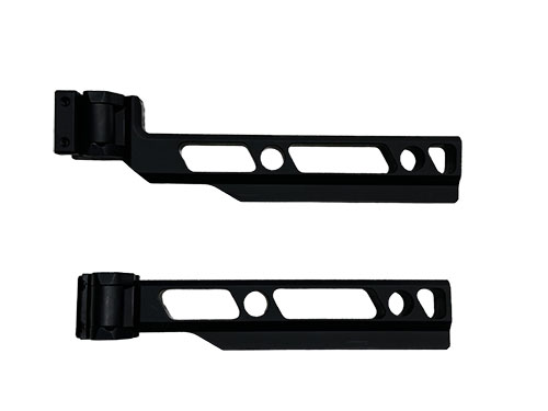 Der Folding Buffer Tube von CHISEL MACHINING bietet robuste 6061 Billet-Aluminium-Konstruktion, verstellbare Länge und zwei Höhenoptionen für optimalen Komfort.